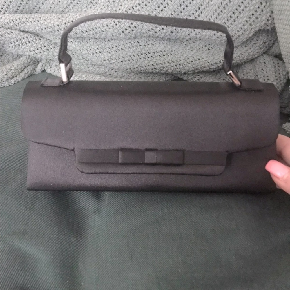 Black Satin Clutch -NWOT